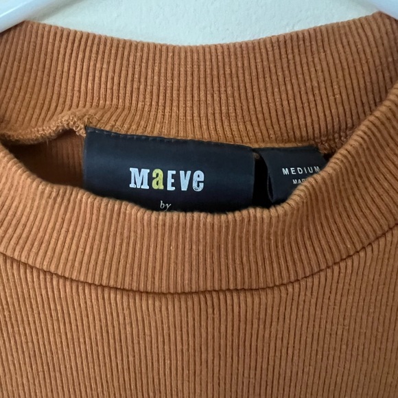 Maeve by Anthropologie Ribbed High Neck T Shirt - Picture 4 of 6